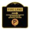 Signmission Fire Lane No Parking or Standing Anytime W/ No Parking & Right Arrow Alum, 18" x 18", BG-1818-24007 A-DES-BG-1818-24007 - alternate 1